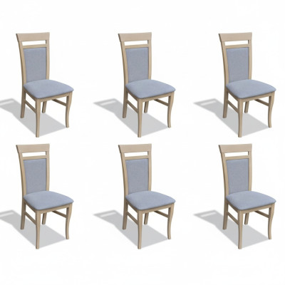 Ustaw Kompletną Grupę Living Room 6x Sztuka Grey jadalnia Krzesło Zestaw Krzesła Nowy