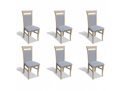 Ustaw Kompletną Grupę Living Room 6x Sztuka Grey jadalnia Krzesło Zestaw Krzesła Nowy