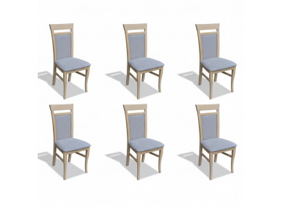 Ustaw Kompletną Grupę Living Room 6x Sztuka Grey jadalnia Krzesło Zestaw Krzesła Nowy