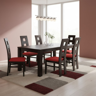 Zestaw Design 6x Fotel Krzesło GroupTextil Podkładka Krzesła Gastro jadalnia Materiał