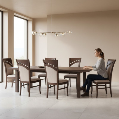 Ustawić kuchnię salon jadalnię zestaw designerskiego Krzesło 6x Krzesła Podkładka