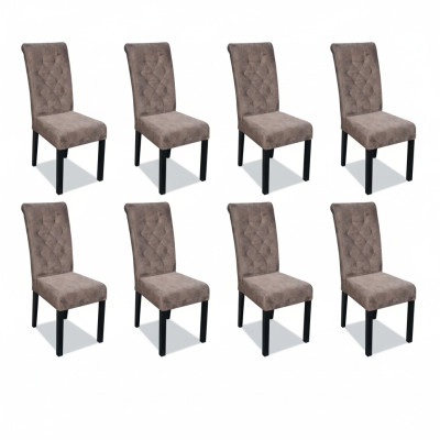 Wielobarwny Chesterfield x8 Krzesła Designerskie luksusowe fotele tapicerowane Fotel