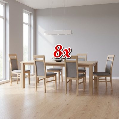 Ustawić Fotel Luxury New 8x Krzesła Krzesło Podkładka Design Lounge Ess Siedziba Grupa