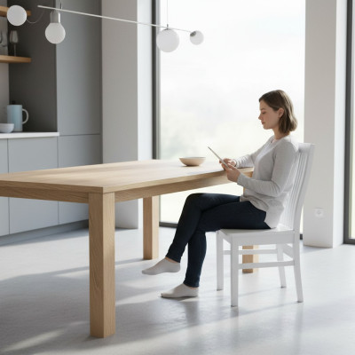 Krzesło do jadalni Projektant Krzesła Krzesła do jadalni Nowy Zestaw 8x Materiał Solidne drewno Krzesło
