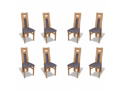Ustawić Kompletny 8x Designerski Zestaw Krzesło jadalnia Lehn Podkładka Siedziba Krzesła Materiał