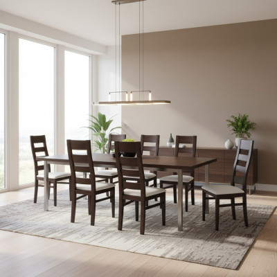Grupa Siedziba Podkładka Lehn Krzesła Ustawić Drewno Solidny Luxury Fotel Set 8x Krzesło