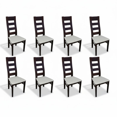 Grupa Siedziba Podkładka Lehn Krzesła Ustawić Drewno Solidny Luxury Fotel Set 8x Krzesło