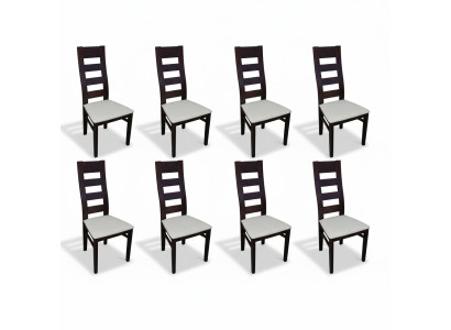Grupa Siedziba Podkładka Lehn Krzesła Ustawić Drewno Solidny Luxury Fotel Set 8x Krzesło