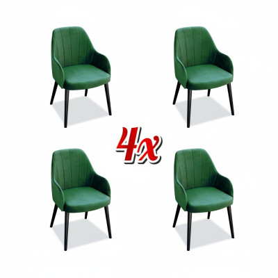 Kuchnia Krzesła Elegancka jadalnia Materiał Nowy Zestaw 4x Fotel Krzesło Design Drewno Włókienniczy