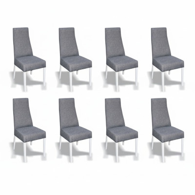 jadalnia 8x Krzesła Krzesło Zestaw Fotel Kuchnia New Design Podkładka Skóra Włókienniczy Meble