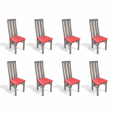 Ustawić 8x Krzesła Krzesło Podkładka Nowoczesne Zestawy Design Lehn Fotel Kompletne Meble