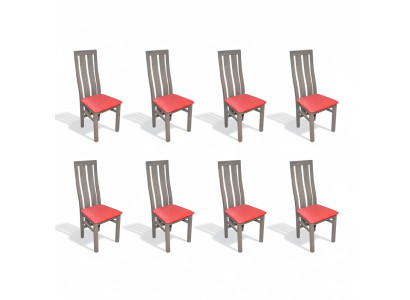 Ustawić 8x Krzesła Krzesło Podkładka Nowoczesne Zestawy Design Lehn Fotel Kompletne Meble
