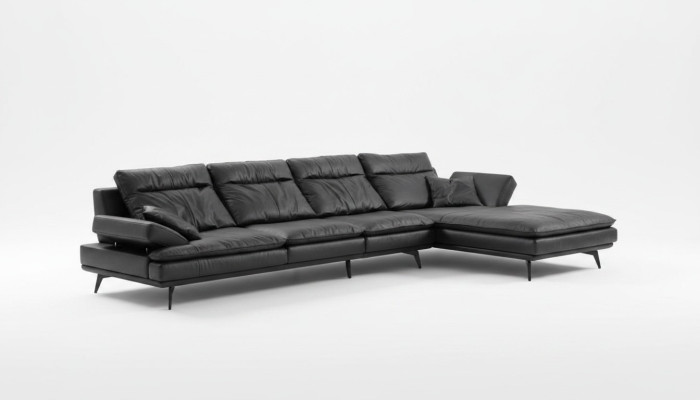 Narożnikowa kanapa Kanapa Tapicerka Kanapy Salon Sofa L-Shape Meble Skóra