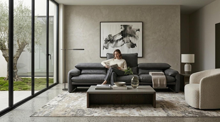 Design Sofas xxl Sofa 4 miejsce do siedzenia Włókienniczy Big New Living Room Couch Podkładka