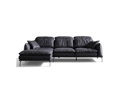 Skórzana sofa Narożnikowa kanapa Sofa Kanapa Podkładka Narożnik Ustawić Designerskie Meble