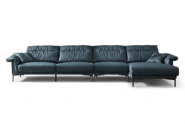 Salon L Kształt Nowoczesny Elegancki Żywy krajobraz Design Sofa Kanapa Tapicerka