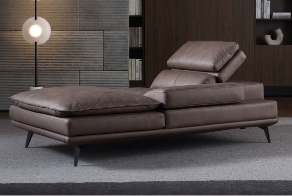 Salon Meble do salonu Nowoczesny design Sofa Skóra Brązowy Szezlong