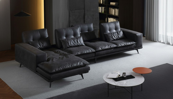 Żywy krajobraz Design Narożnikowa kanapa Włókienniczy Skóra Nowe Sofy Sofa w kształcie litery L