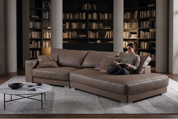 Nowoczesne Sofy Sofa Skórzana Kanapa Narożnik Design Narożnik Narożnikowa kanapa w kształcie litery L