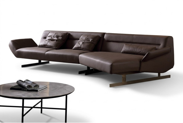 Design Narożnikowa kanapa Żywy krajobraz Sofa Couch L Shape Podkładka Couchen Skóra