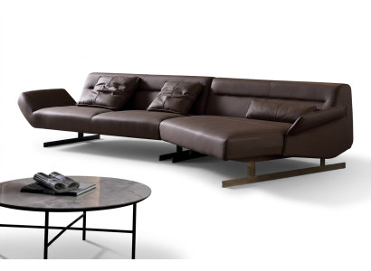 Design Narożnikowa kanapa Żywy krajobraz Sofa Couch L Shape Podkładka Couchen Skóra