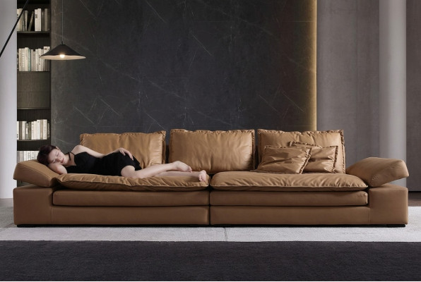 Sofy 4 miejsce do siedzenia Włókienniczy Big Xxl Salon Skóra Nowa Sofa Couch Meble