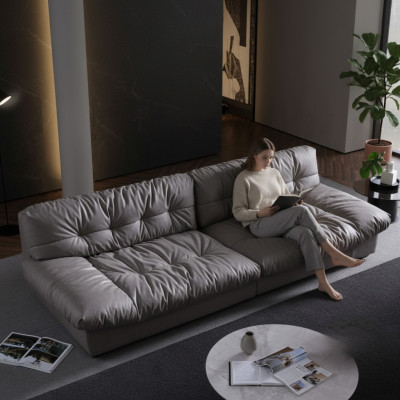 Duży salon xxl Skóra nowoczesny design sofa kanapa 4 miejsce do siedzenia Włókienniczy