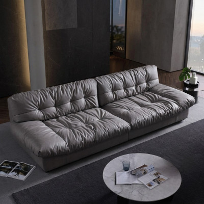 Duży salon xxl Skóra nowoczesny design sofa kanapa 4 miejsce do siedzenia Włókienniczy