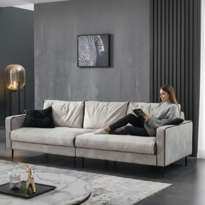 Design Sofa 4 Siedziba Podkładka Kanapy Włókienniczy Salon Ustawić Meble