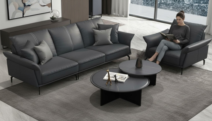 Fotel Relaks Materiał Lounge Luxury TV Club Fotel Podkładka miejsce siedzące Design Couch