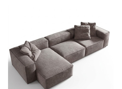 Design Tapicerka Włókiennicza Nowoczesny Elegancki Design Materiał Narożnikowa kanapa w kształcie litery L