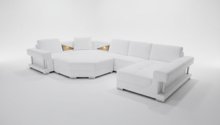 Narożne sofy U Shape Nowoczesna Podkładka Meble do Salonu Meble Narożnikowa kanapa Skórzana Sofa Design Sofa