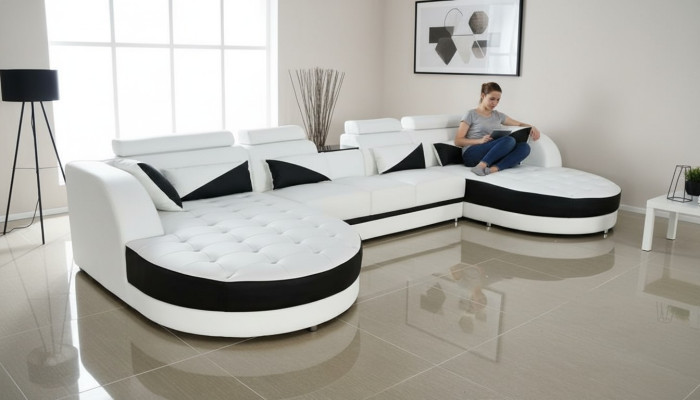 Żywy krajobraz Narożnik Sofa Design Nowoczesne Sofy Kanapy Narożnikowa kanapa Kształt U Materiał Couch