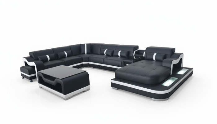 Narożnikowa kanapa Kształt U Żywy krajobraz Sofa Couch Podkładka Narożnik Materiał Sofy Nowość