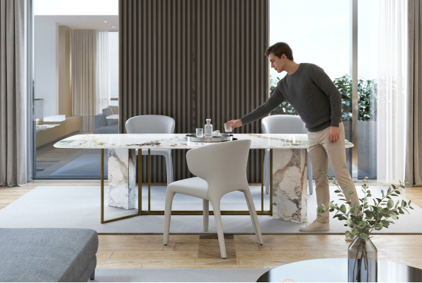 Luksusowe Meble Marmur stoły 180x90cm Salon Hotel jadalnia Tabela Designer Nowość