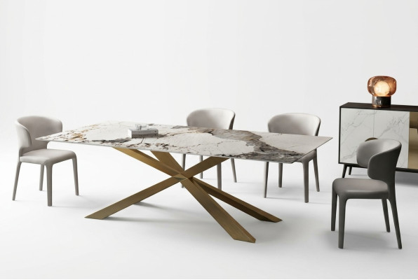 Design Living stoły Jadalnia Pokój 180x90cm Meble Tabela Stół obiadowy Stal nierdzewna x Nogi