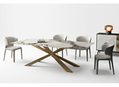Design Living stoły Jadalnia Pokój 180x90cm Meble Tabela Stół obiadowy Stal nierdzewna x Nogi