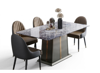 Marble Style Kuchnia Nowoczesny Stół obiadowy Tabela stoły jadalnia Luxury Meble Design