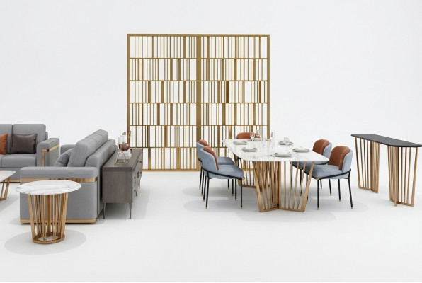 jadalnia salon Stal nierdzewna Design stoły 180x90cm Luxury Meble Stół obiadowy Tabela