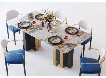 Tabela Marmur Style Kuchnia Nowoczesny Stół obiadowy stoły jadalnia Luxury Meble Design
