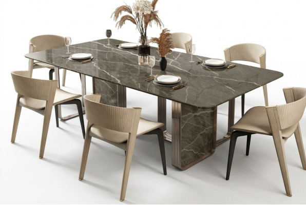 Stół obiadowy jadalnia Modern Stal nierdzewna kuchnia stoły Design Tabela Metal Living Room