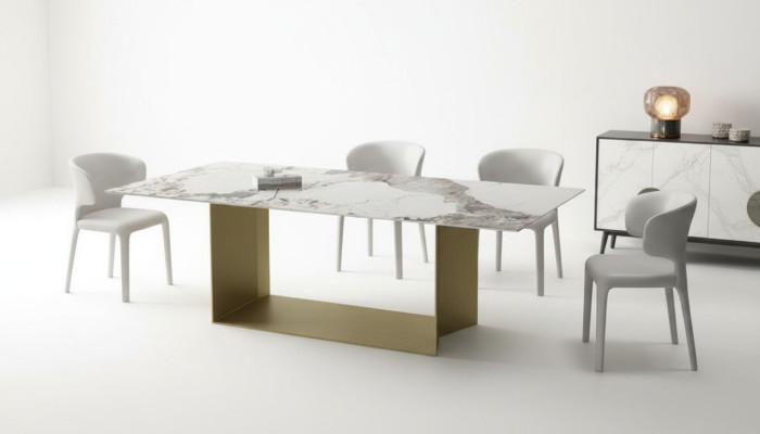 Nowoczesna jadalnia salon Kuchnia stoły 180x90 Stół obiadowy Design Tabela Stal nierdzewna