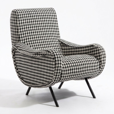 Projektant Lehn Krzesło Podkładka Sofa 1-osobowa Stal odporna z Włókienniczy Fotel