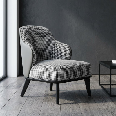 Salon Lounge Club Relaks Sofa Szary Design Meble jadalnia Fotel