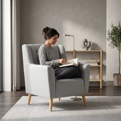 Designerski Fotel Club Lounge Lehn Krzesło Podkładka Sofa 1 miejsce siedzące TV