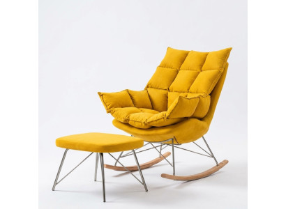Fotel Metal Design Podkładka Lounge Fotel bujany Siedziba Pokój Swing