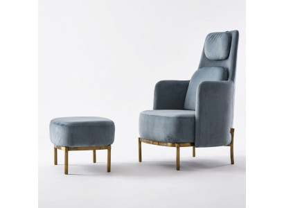Fotel Krzesło Podkładka TV Skóra Włókienniczy Materiał Grey Design Lounge