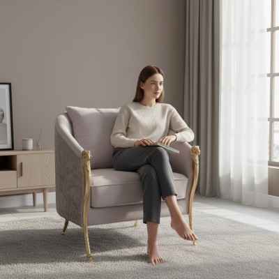 Fotel Design Krzesło Podkładka Relex Lounge TV Pokój dzienny 1 miejsce do siedzenia