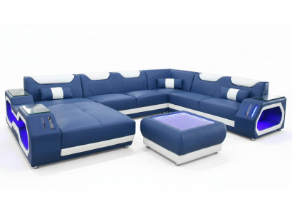 Sofy U Shape Narożnikowa kanapa Podkładka Kanapa Skóra Narożnik Nowy Żywy krajobraz Designer Couch