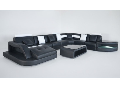 Narożnikowa kanapa Kształt U Żywy krajobraz Sofa Couch Podkładka Narożnik Materiał Sofy Meble Skóra